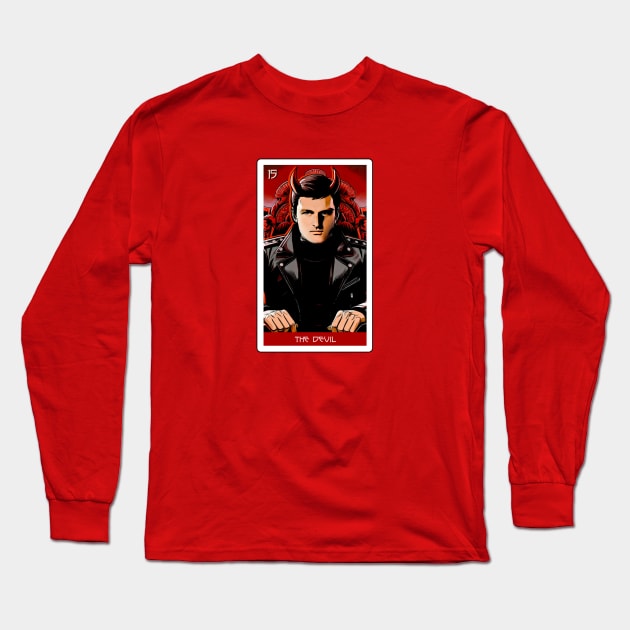 the devil - house of anubis tarot card Long Sleeve T-Shirt by sadieillust